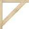 Ekena Millwork Traditional Block Rough Sawn Bracket w/ Offset Brace, Douglas Fir, 4"W x 28"D x 28"H BKT0402X28X28TRA05RDF - alternate 2